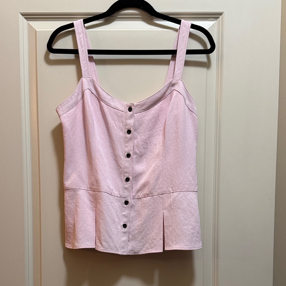 Banana Republic Blush Buttoned Tank Top